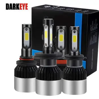 

DARKEYE H4 H7 LED Car Headlight Bulbs 72W COB H11 H1 H3 9005 9006 9007 Hi-Lo Beam 8000lm 6500K Auto Headlamp Led Light DC12v EA