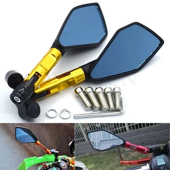

Universal 8mm 10mm CNC Aluminum Alloy Blue Glass Rearview Mirror Side Mirror For Suzuki GSXR1300 GSX650F GSX1250 TL1000R GSF1250