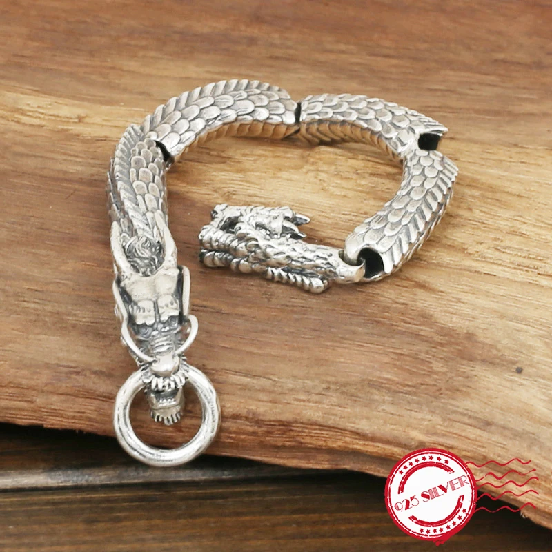 

925 sterling silver bracelet fashion personality jewelry mens silver ornaments s925 sterling silver bracelet fashion personality