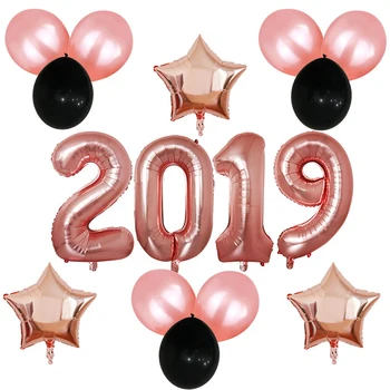 

32 Inch Number 2019 Foil Balloon Happy New Year Eve Party Decor Brithday Celebration Supplies