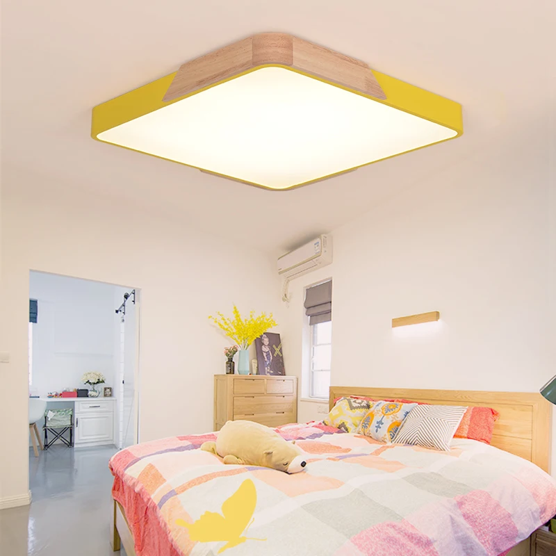 

Ultra-thin Practical 5cm LED Ceiling Lamps Iron Square Black/white Ceiling Lights for Living Room Bedroom Indoor Lighting