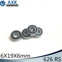 626RS подшипник ABEC-1 (10 шт.) 6x19x6 мм Резиновые герметичные 626-2RS мяч подшипники 626 RS/2 RSAB