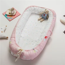 Моющаяся детская кровать-гнездо, кроватка для путешествий, детская кроватка для новорожденных, Детская Хлопковая колыбель, бампер для новорожденной кровати