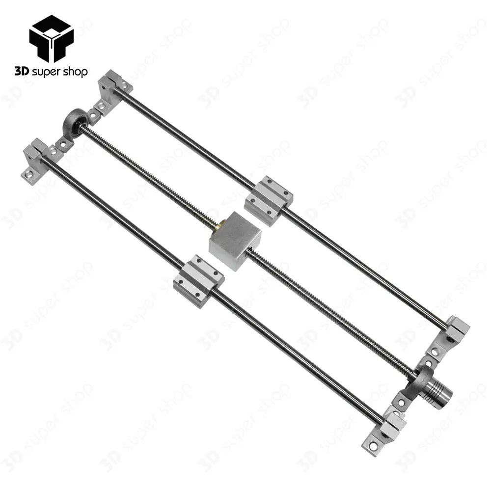 

3d Guide rail sets T8 Lead screw length 500mm + linear shaft 8*500mm+KP08 SK8 SC8UU+ nut housing +coupling 3D Printer set