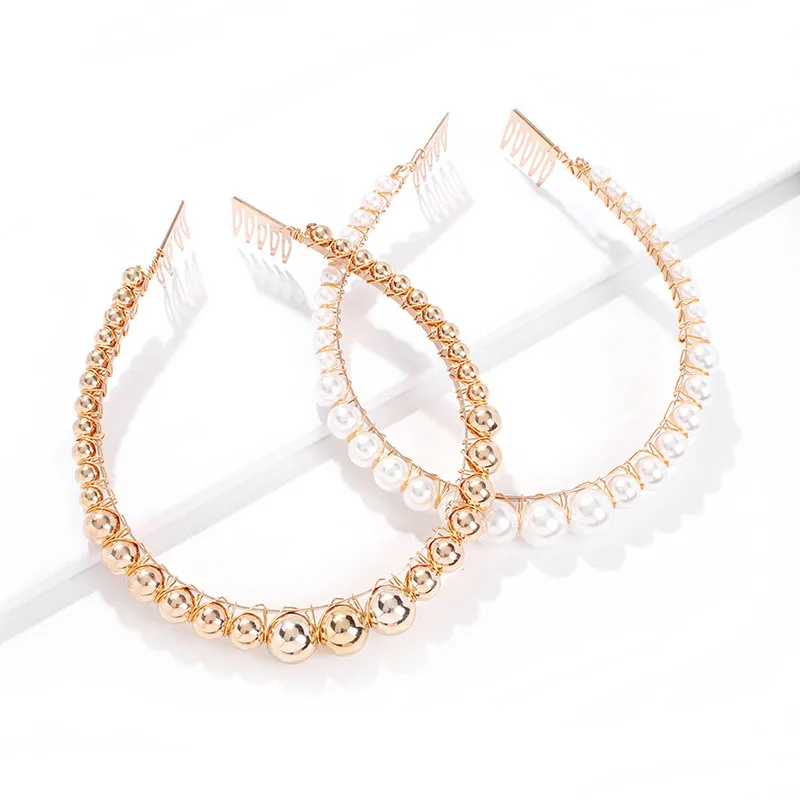 

Fashion Big Pearls Headband For Women Korean Style Female Hair Band Ladies Hair Hoop Hair Clips Barrette Girls Hair Accessories