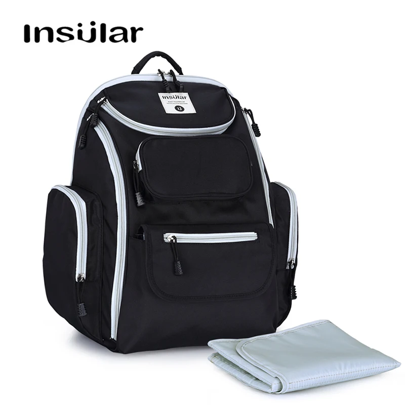 

INSULAR Waterproof Sports Diaper Bags Backpack baby bag for Mom Dad Mummy Travel Large capacity with Wet Bag