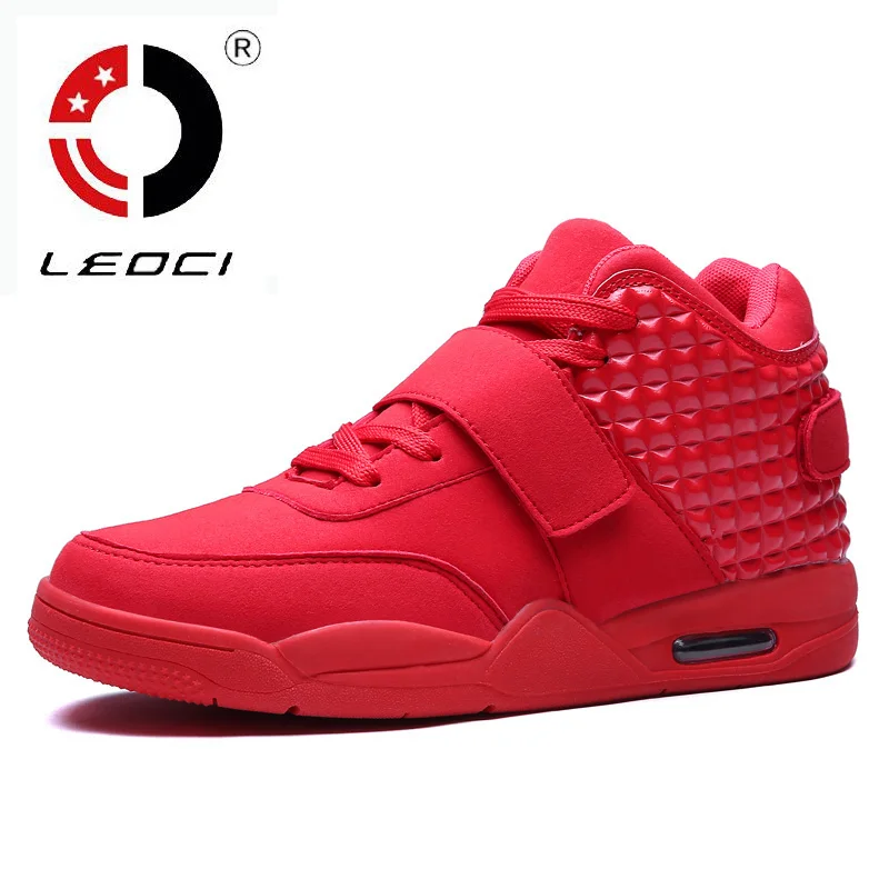 LEOCI New 2016 Basketball Shoes Men Medium Cut Air Sole Damping Basketball font b Sneakers b