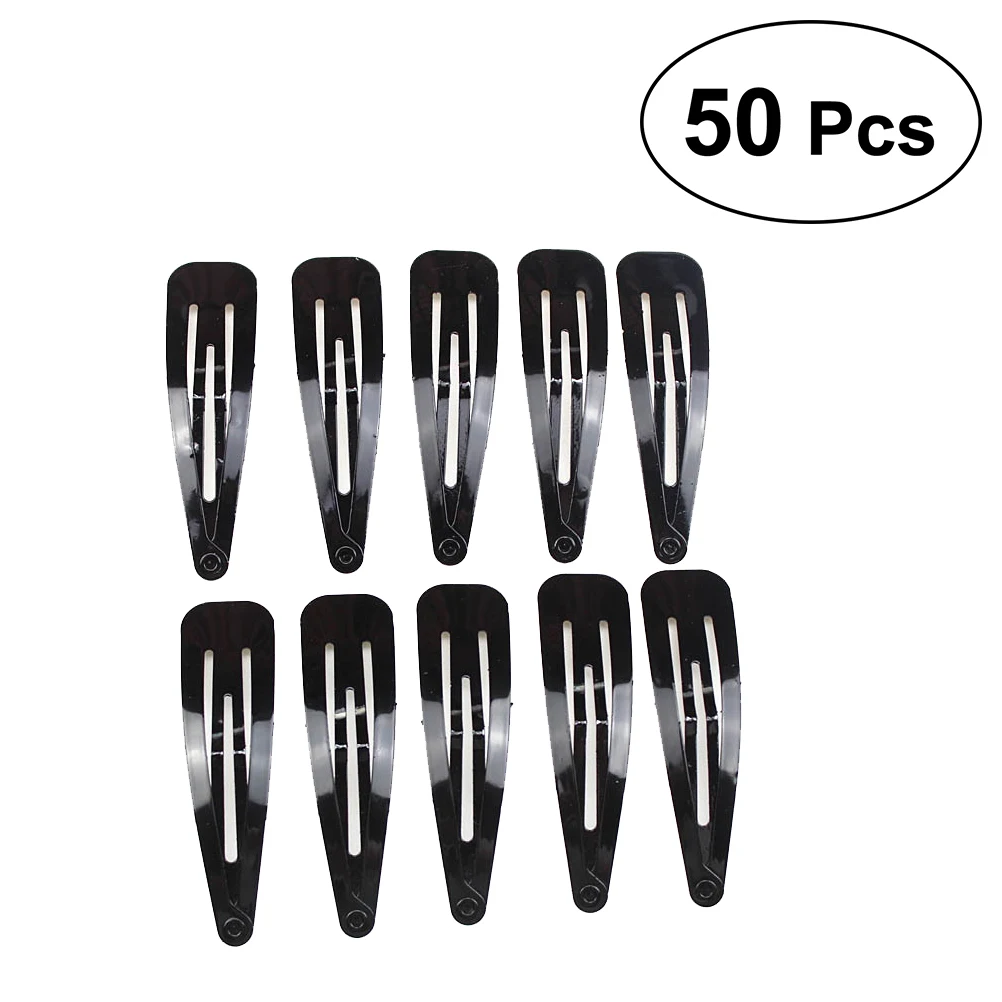 

ETEREAUTY 50 Pcs Snap Hair Clips Hair Barrettes Hair Accessory Hairpins for Kids Girls and Women 6.5 cm