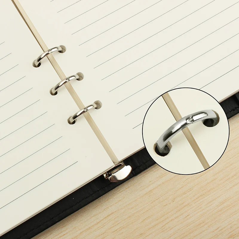 Deli 1pcs leather notebook high quality business meeting diary book with a gel pen black stationery thick notebook 3164