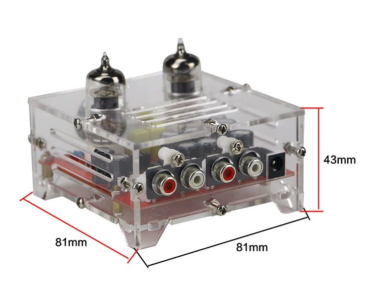Ghxamp ламповый усилитель предусилитель 6J1 электронный клапан желчный предусилитель вакуумная трубка аудио Плата тон двухканальный с Чехол AC12V