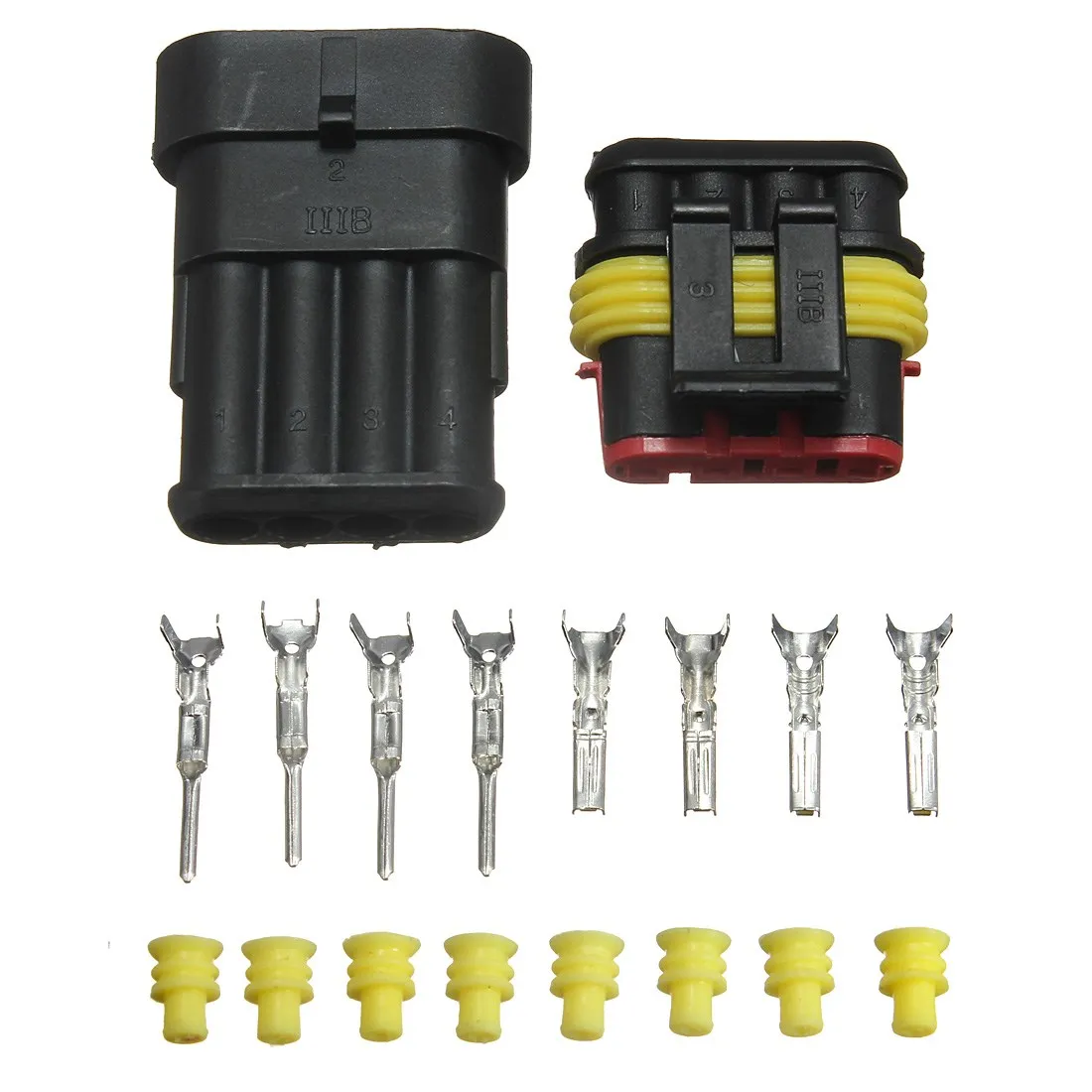 

Best Promotion Car 4 Pin Way Sealed Waterproof Electrical Wire Connector Plug Set Truck Caravan