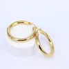 MGUB Gold color circle creole earrings, Stainless Steel Big  Round wives Hoop Earrings gifts for women LHEH78 ► Photo 2/6