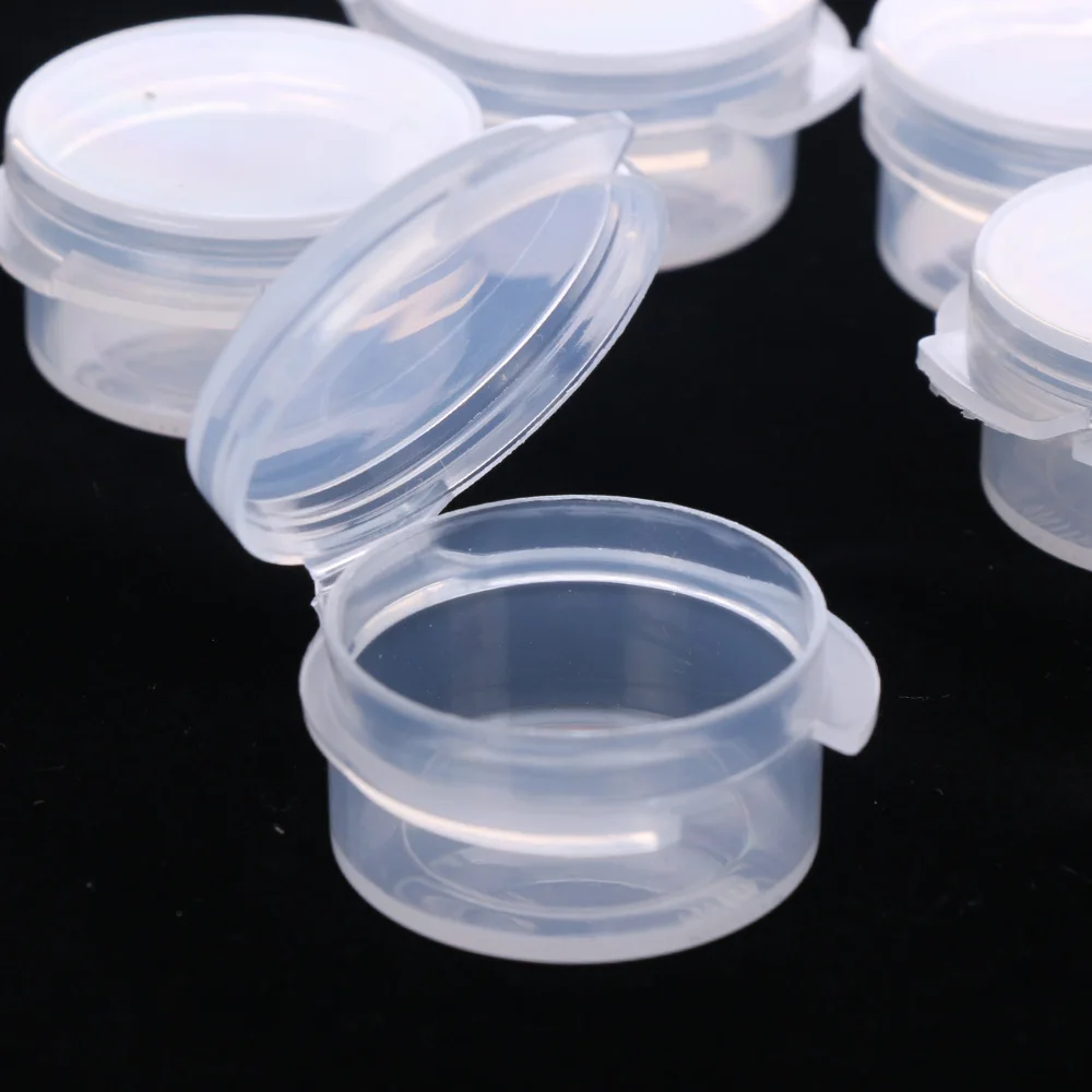 

New 1PC Cosmetic Button Jar 5g Clear Plastic Button Box Mini Q Box Small Pot Leak Proof Cream Empty Makeup Container Sample Jars