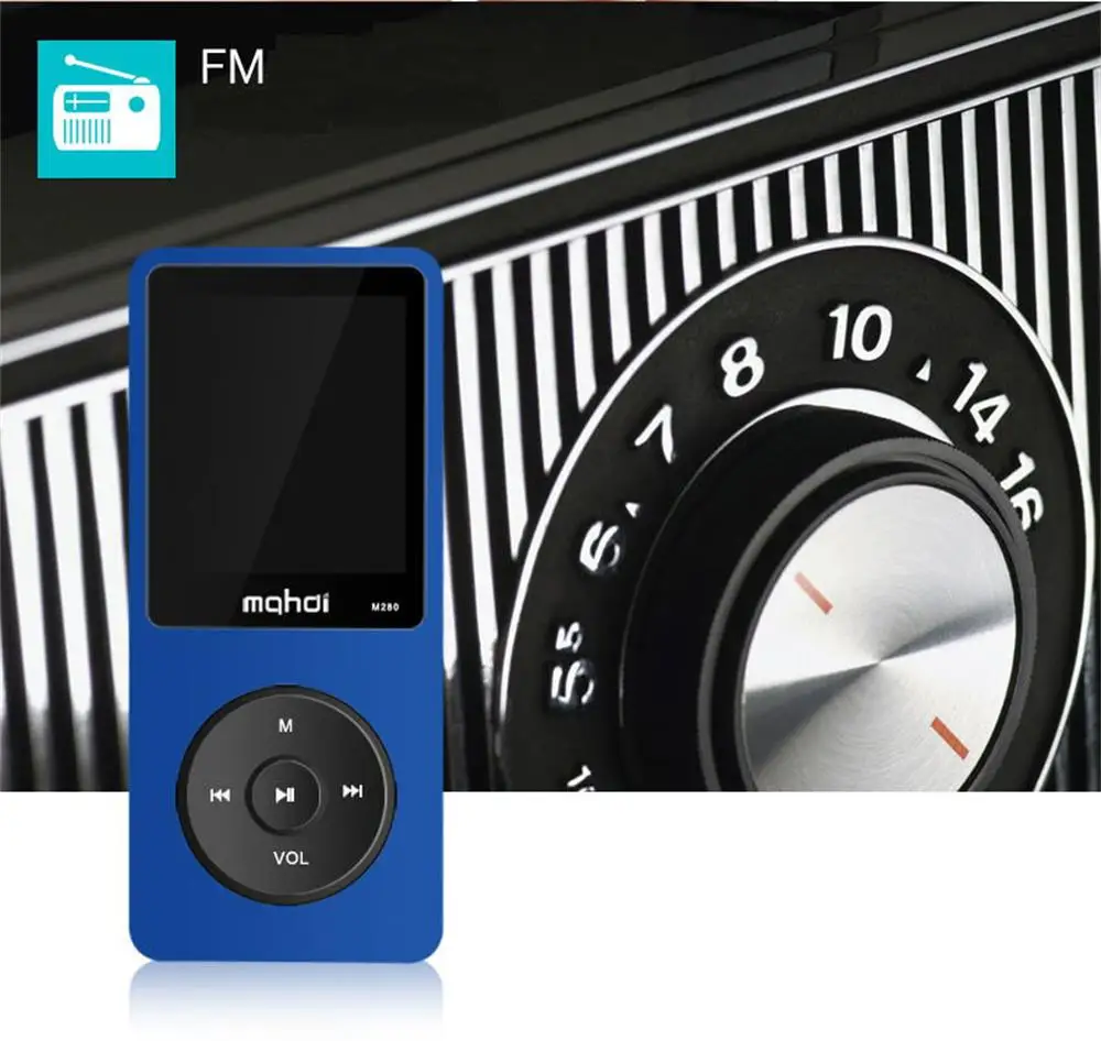 Оригинальный MP3 музыкальный плеер 8 Гб хранения 1 дюймов экран может играть 50