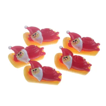 

10Pcs Mini Resin Christmas Decoration Crafts Flatback Cabochon Figurines & Miniatures For Home Decoration Accessories Model