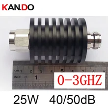 25 W 0-3 Ghz N male to N female DC-3Ghz 40/50 db антенный ввод соединитель коаксиальный разъем аттенюатор Телеком часть 25 W аттенюатор