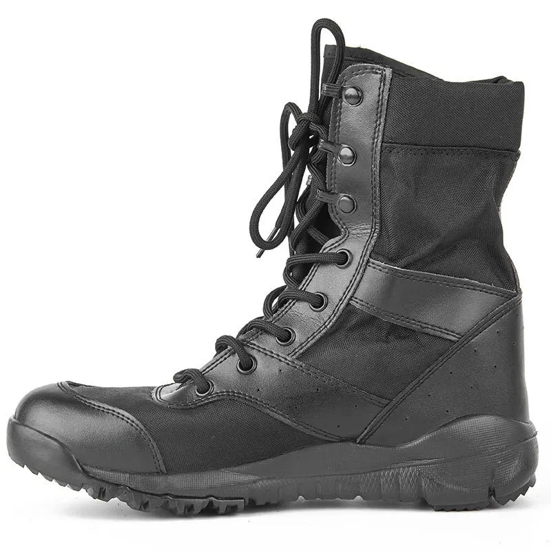 36-46 Size Summer Army Fans Combat Boot Men Women Outdoor Climbing High Top Hiking Shoes Tactical Training Desert Military Boots