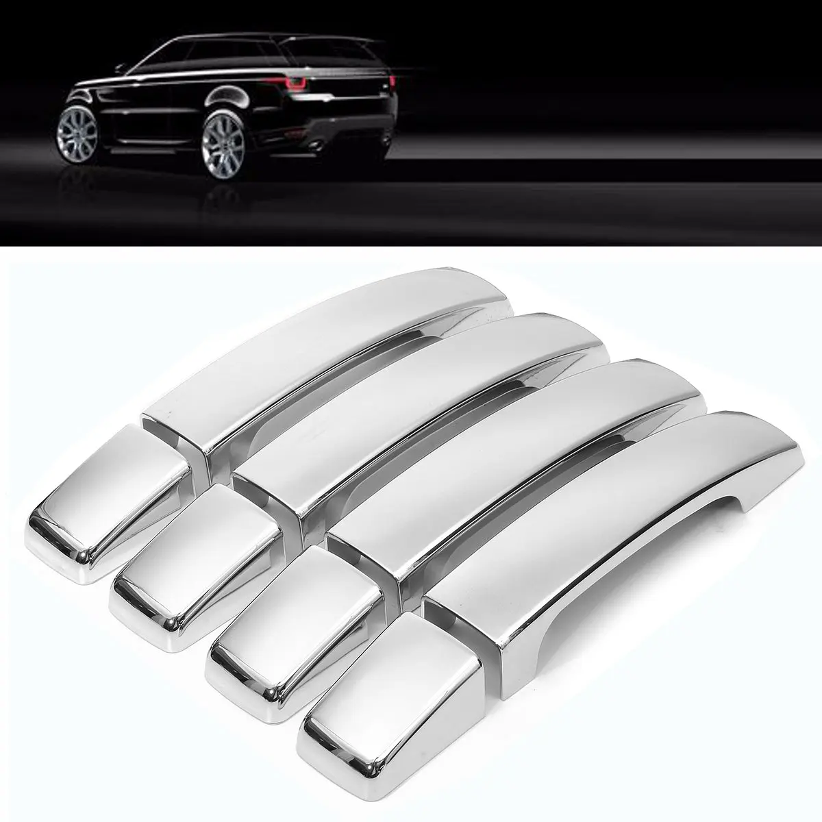 

8 Pcs ABS Chrome Door Handle Covers for Range Rover Sport Found 3/4 Freelander 2006 2007 2008 2009 2010