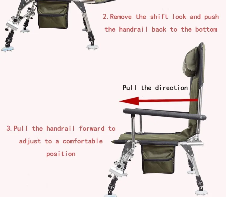 Европейское рыболовное кресло из нержавеющей стали, многофункциональное складное кресло для рыбалки, уличная Опора кресла, вес 170 кг