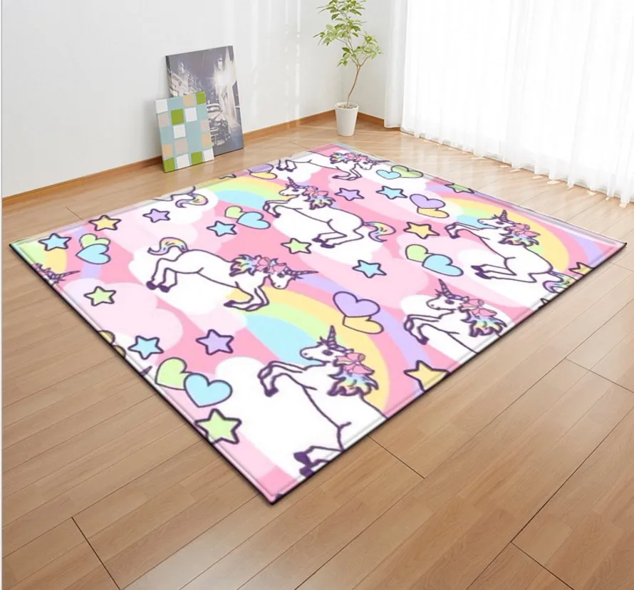 Детские ковры и ковры единорога для детской домашней гостиной Licorne большая спальня, зал Прихожая кухня двери коврики для ванной - Цвет: 6