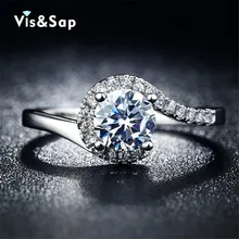 Silver plated Rings for women Vintage jewelry AAA CZ diamond engagement wedding bague for female Bijoux hot style VSR049