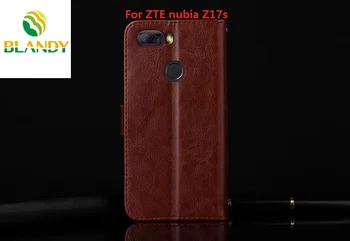 

100pcs/lot For ZTE nubia Z17 mini s Crazy Horse Leather TPU Wallet Case For ZTE nubia Z17s