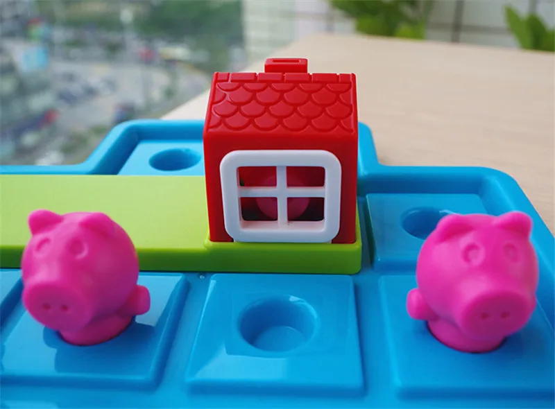 Красочные Три поросенка пазлы, настольная игра для детей образовательный Рождественский подарок игрушки