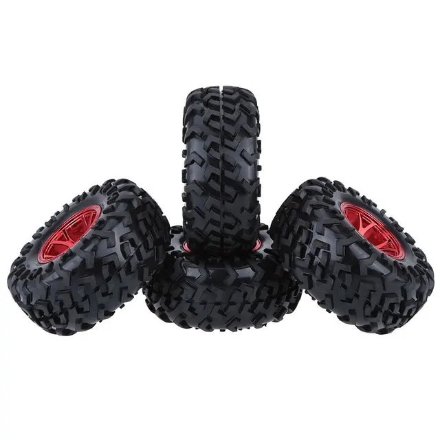 Cheap MACH 4Pcs 1/10 Monster Truck Tire Tyres for Traxxas HSP Tamiya HPI Kyosho RC Model Car