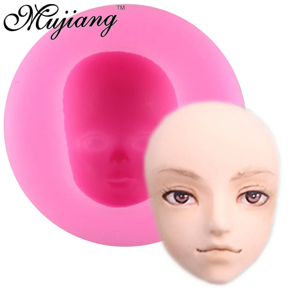 Mujiang силиконовая SD Кукла Детская лицевая форма для полимерной глины инструменты для украшения тортов из мастики Мыло Конфеты шоколадные формы для мастики