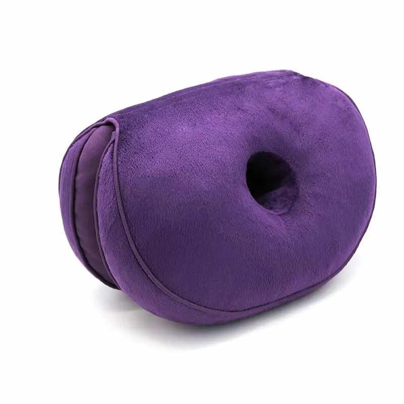 Simanfei Cushion Multi-functional Plush Beautify Hip Seat Chair Cushion For Sofa Bed Office Solid Folding Throw Soft Cushion - Цвет: Purple