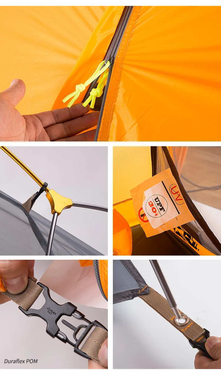 Barraca de Acampamento t para 1 Naturehike Ciclismo Mochila Tenda Ultraleve 20d - 210 Pessoa Nh18a095-d 9 High Quality Esporte e Lazer