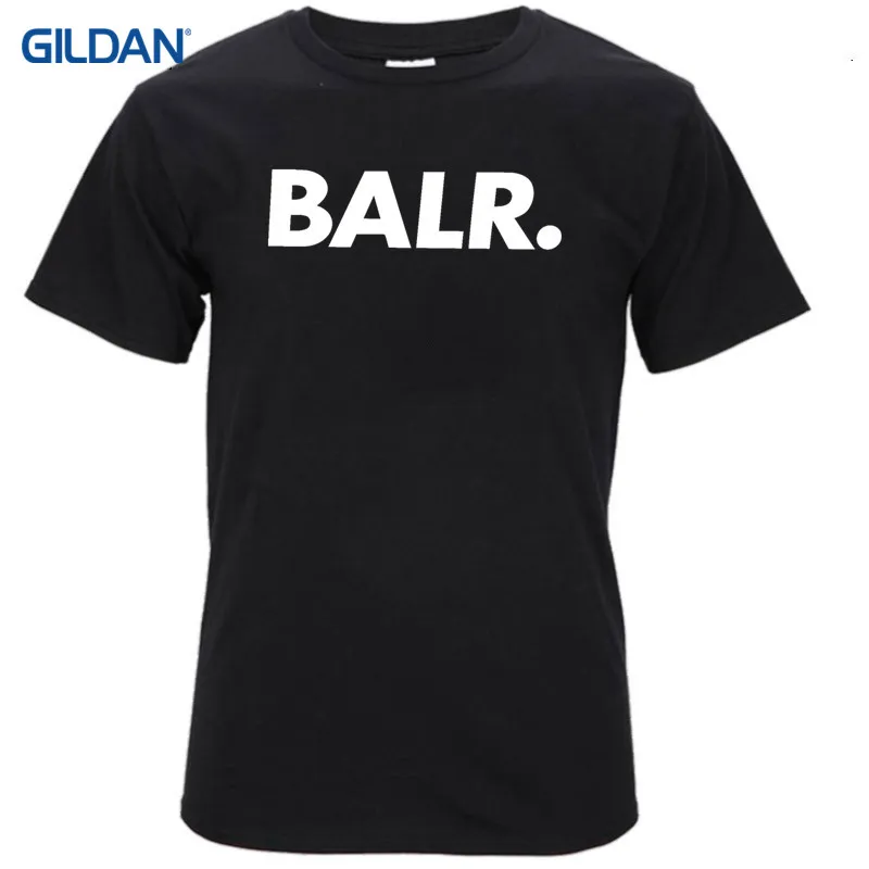 BALR Письмо печати Для женщин мужчин футболка хлопок Повседневное забавная для