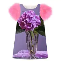 Children Clothing baby Girls Dress best print fashion Birthday party winter Dresses autumn faux fur sleeve Toddler Kids