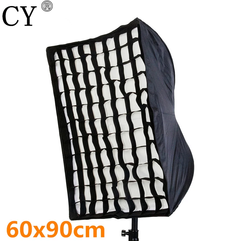 

Photo Studio 60x90cm Umbrella Softbox Diffuser Reflector+Grid For Speedlite Flash Photography Soft Box Fotografia Light Box