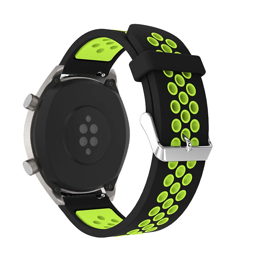 Спортивный ремешок для samsung gear s3 Frontier/Classic/Galaxy 46 мм силиконовый сменный Браслет резиновый ремешок для часов браслет для часов - Цвет ремешка: Black green