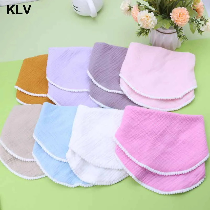 Baby Burp Cloths Cotton Gauze Muslin Baby Bib Bandanas Soft Breathable ...