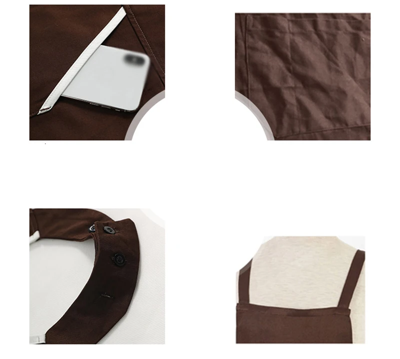 Kitchen tooling milk tea nail shop waiter overalls women fashion cotton20