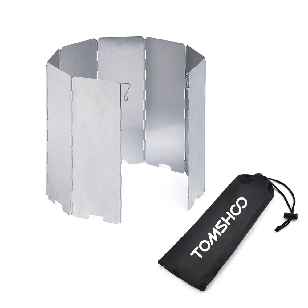 

Foldable Gas Stove Windshield Outdoor Camping Cooking Burner Windproof Screen Aluminium Alloy Outdoor Stove Wind Shield