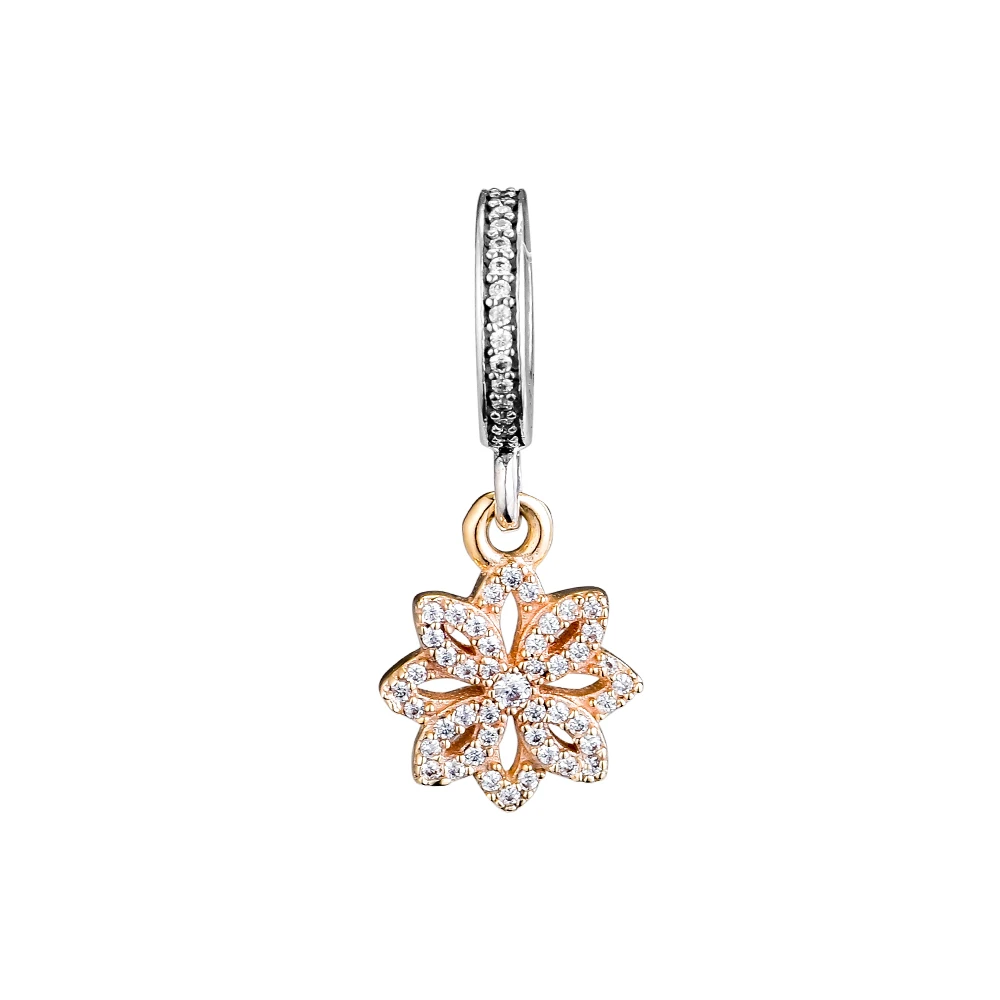 

Fits Pandora Charms Bracelets Lace Botanique Beads with 14K Real Gold 100% 925 Sterling Silver Jewelry Free Shipping