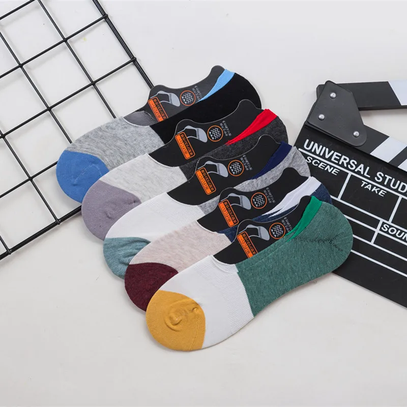 

High Quality Unisex Men Super Thin Casual Male Socks Patchwork Woman Sock for Summes Spring Cool Feeling Breathable Boat Sock
