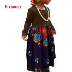 2018 осень в африканском стиле платье для детей Дашики традиционные хлопок соответствия Африки печать девушка africanskirt и платок WYT73