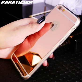 

300pcs Mirror Case Electroplating Chrome Ultrathin Soft TPU Phone Cases Cover For iphone XR X XS Max 5s SE 6s 7 8 Plus Case