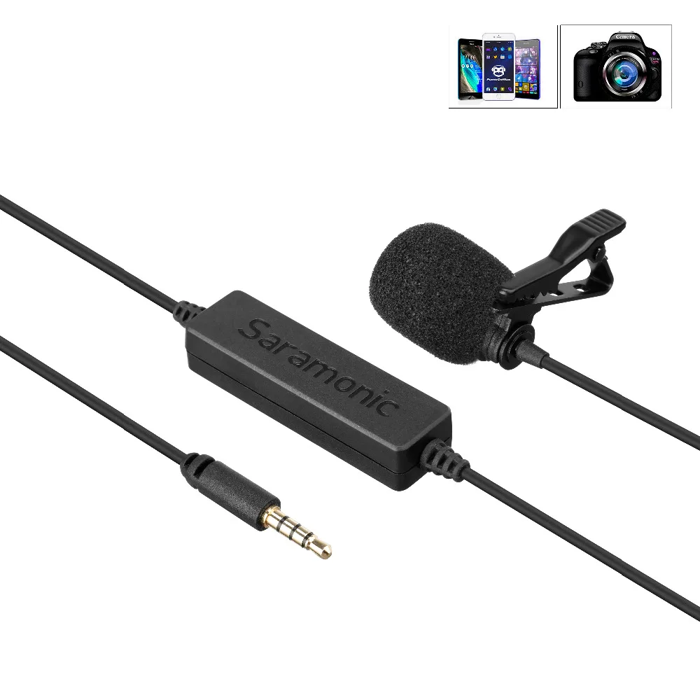 Saramonic Lavmicro S Lavalier Microphone for DSLR Camcra,iPhone, Android Smartphone,Perfect for Recording Youtube,Interview|Microphones| - AliExpress