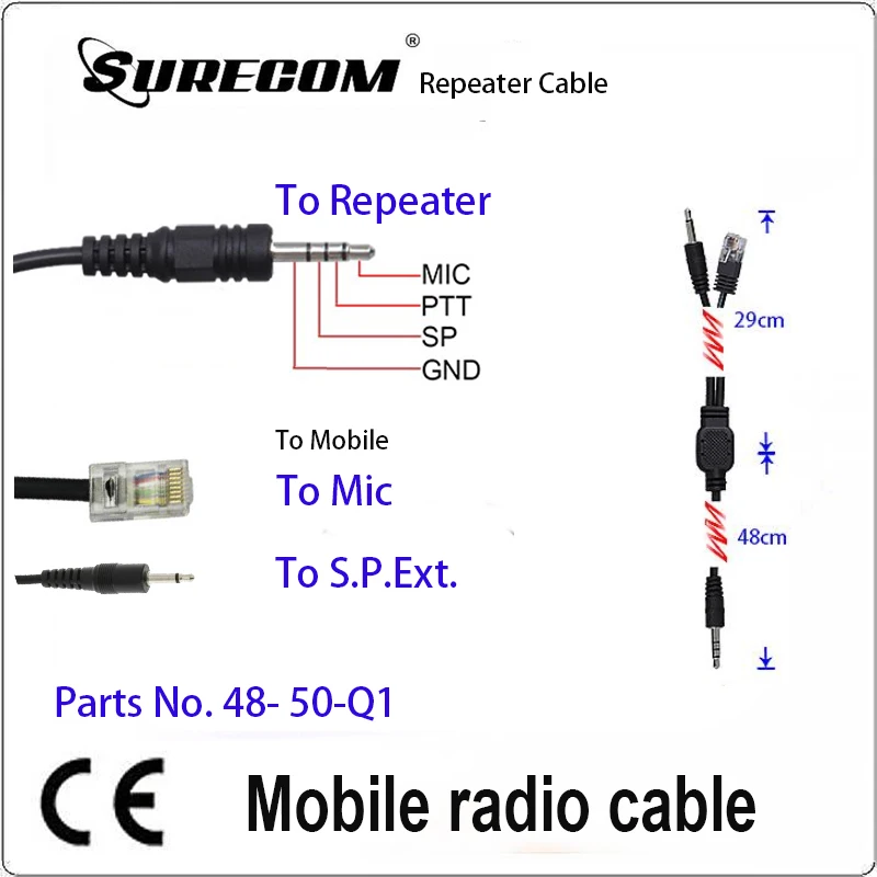 QYT WACOM Mobile Radio Repeater Cable for KT-UV980, KT-8900, and MINI-8900 image 2
