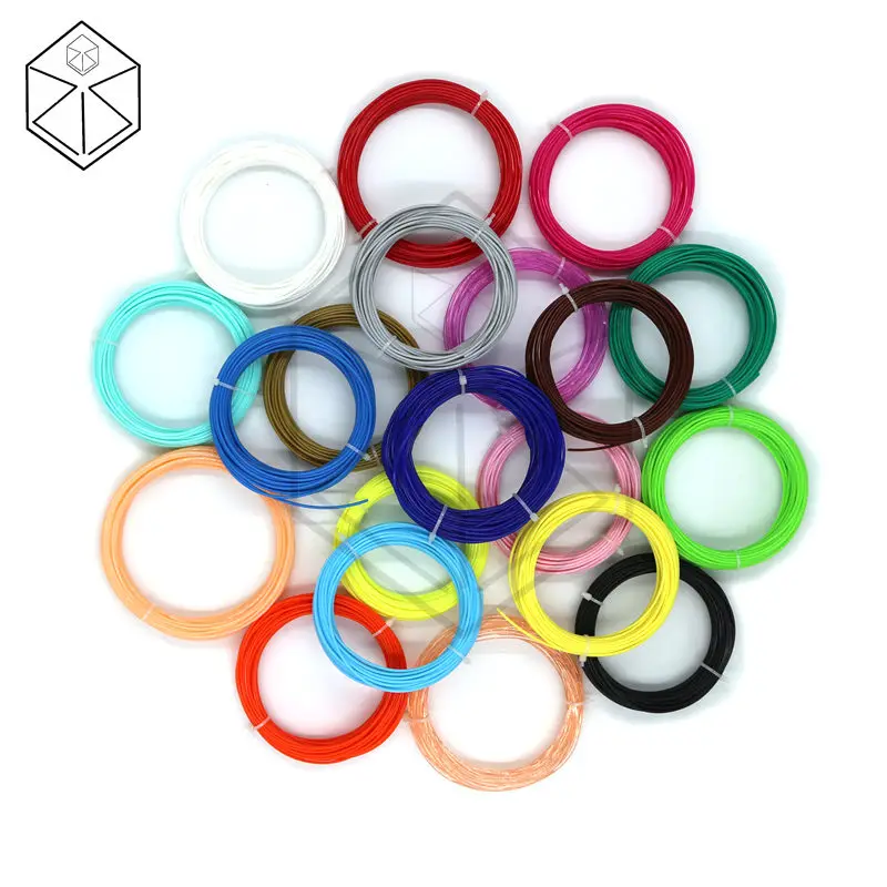 10 M PLA 1.75mm خيوط الطباعة المواد البلاستيك ل 3D طابعة الطباعة الطارد القلم الاكسسوارات الملونة خيوط 20 اللون