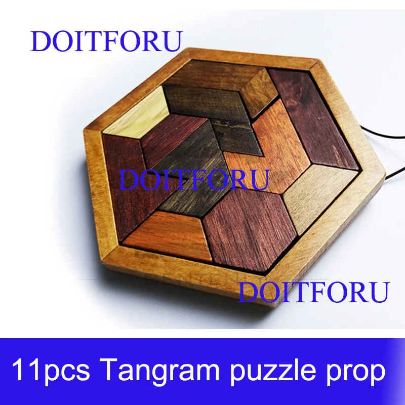 

Escape room props for TAKAGISM game Tangram prop for escape game finish jigsaw puzzles to unlock 12V EM lock Real life adventure