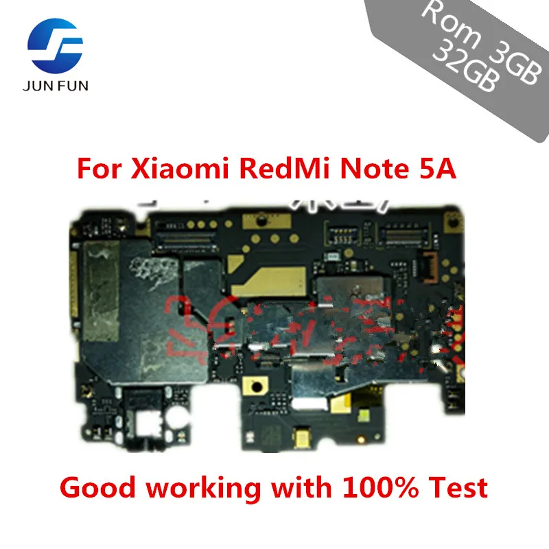

JUN FUN ROM 3GB+32GB Mobile Electronic panel mainboard Motherboard unlocked with chips Circuits For Xiaomi RedMi hongmi Note 5A