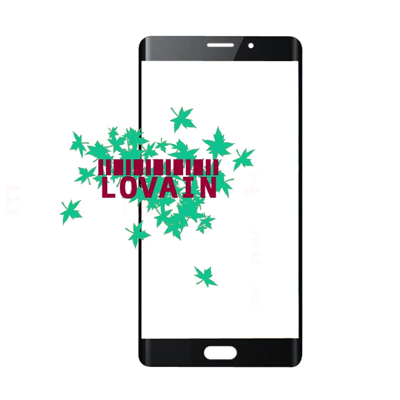 LOVAIN 10PCS Black Genuine Original For Xiaomi Mi Note2 Note 2 Front Glass Lens 5 7