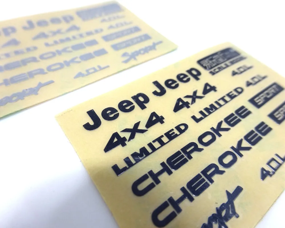 

R/C metal sticker decals for axial scx10 1:10 scale rc crawler 4X4 limited sport jeep Cherokee ax90046