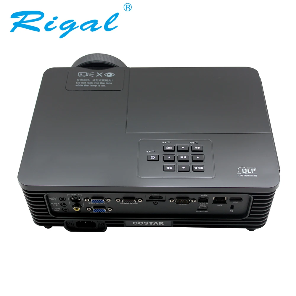 Rigal RD811 DLP проектор 6000 Ansi люмен HD 1080 P Короткий бросок активный затвор 3D встречи